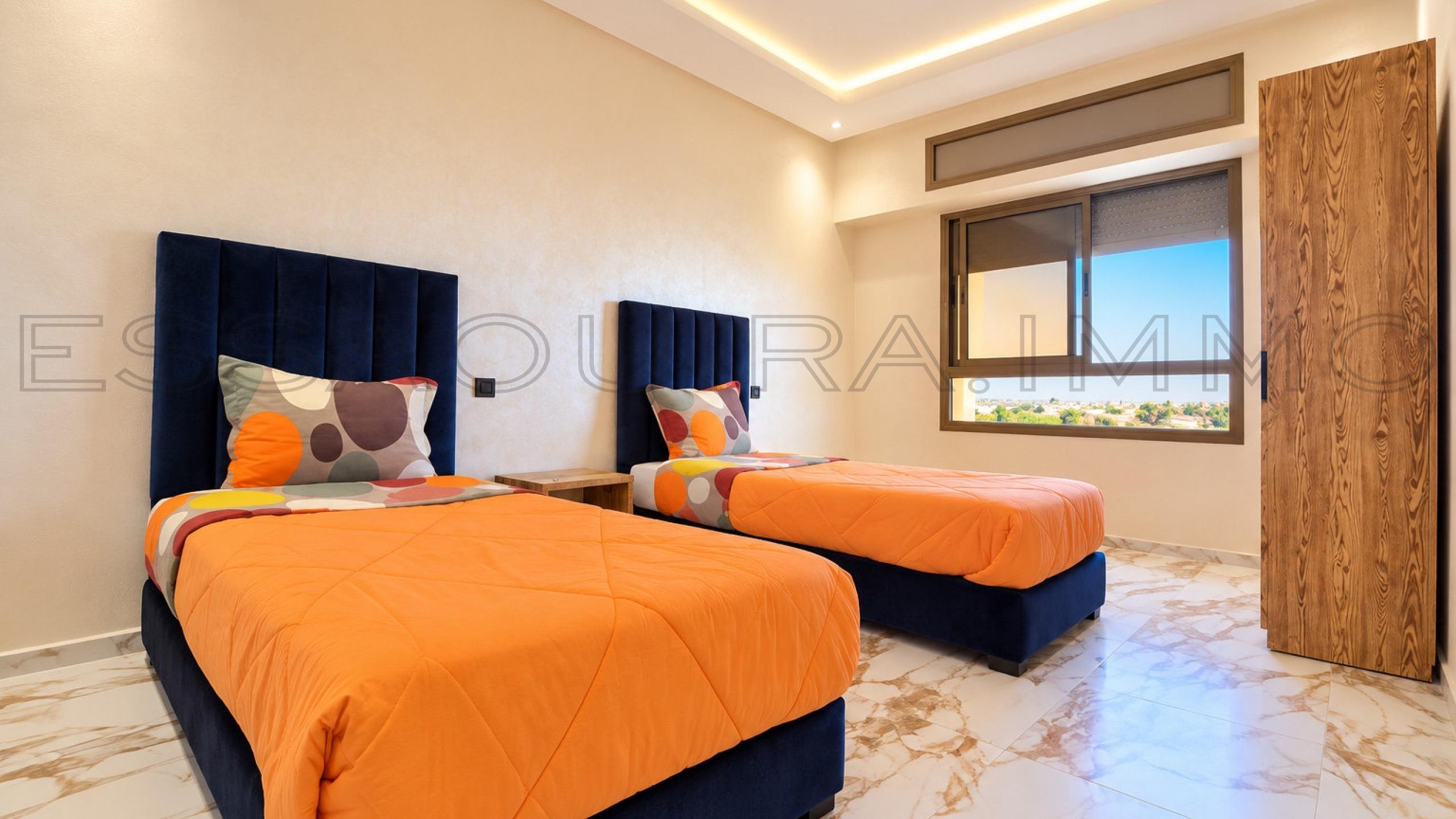 appartement avec 2 chambres et 1 salle de bain