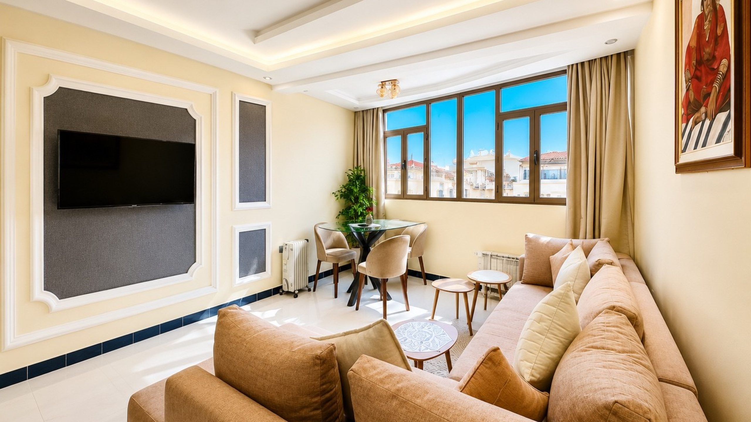 appartement avec 1 chambre et 1 salle de bain