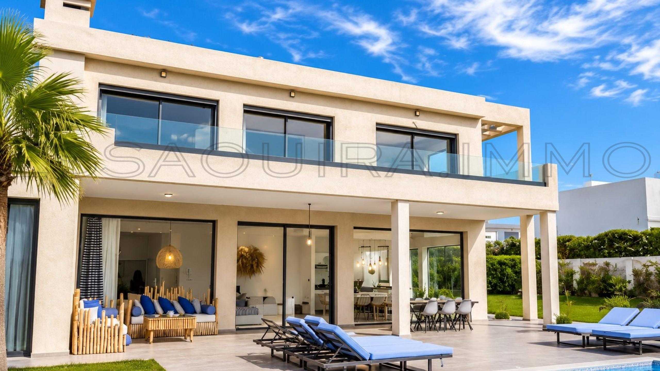 villa avec 4 chambres et 4 salles de bain