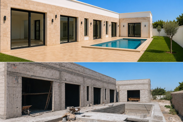 Villa en cours de finition – Zone urbaine de Ghazoua