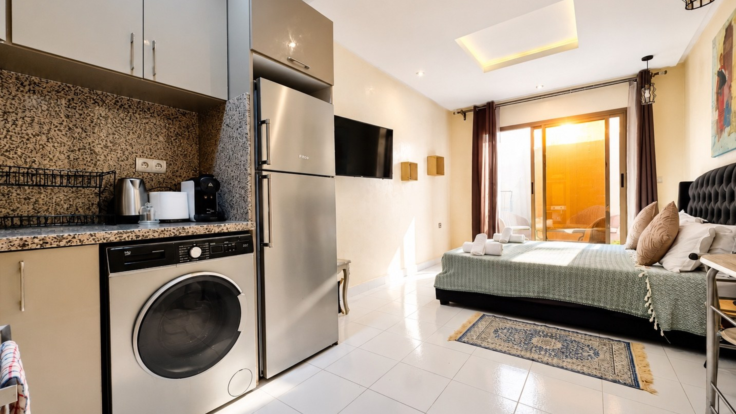 appartement avec 1 chambre et 1 salle de bain