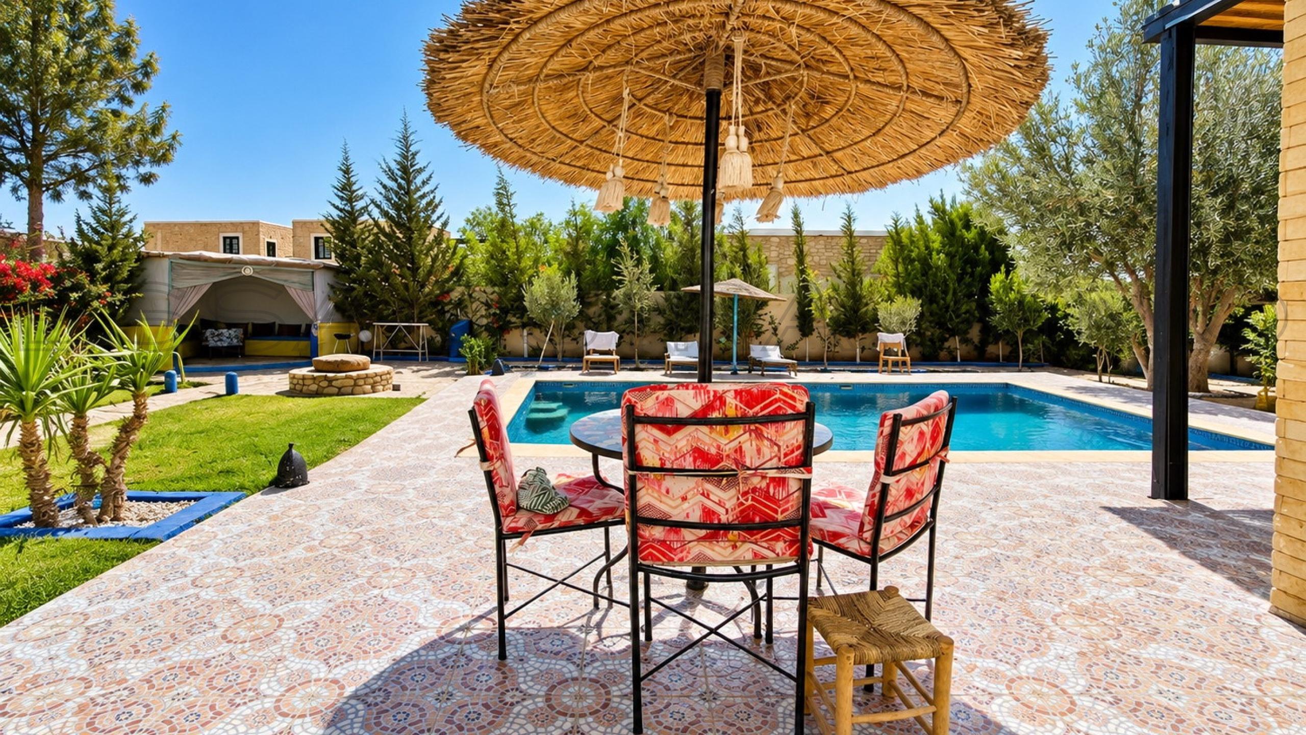 villa avec 3 chambres et 1 salle de bain