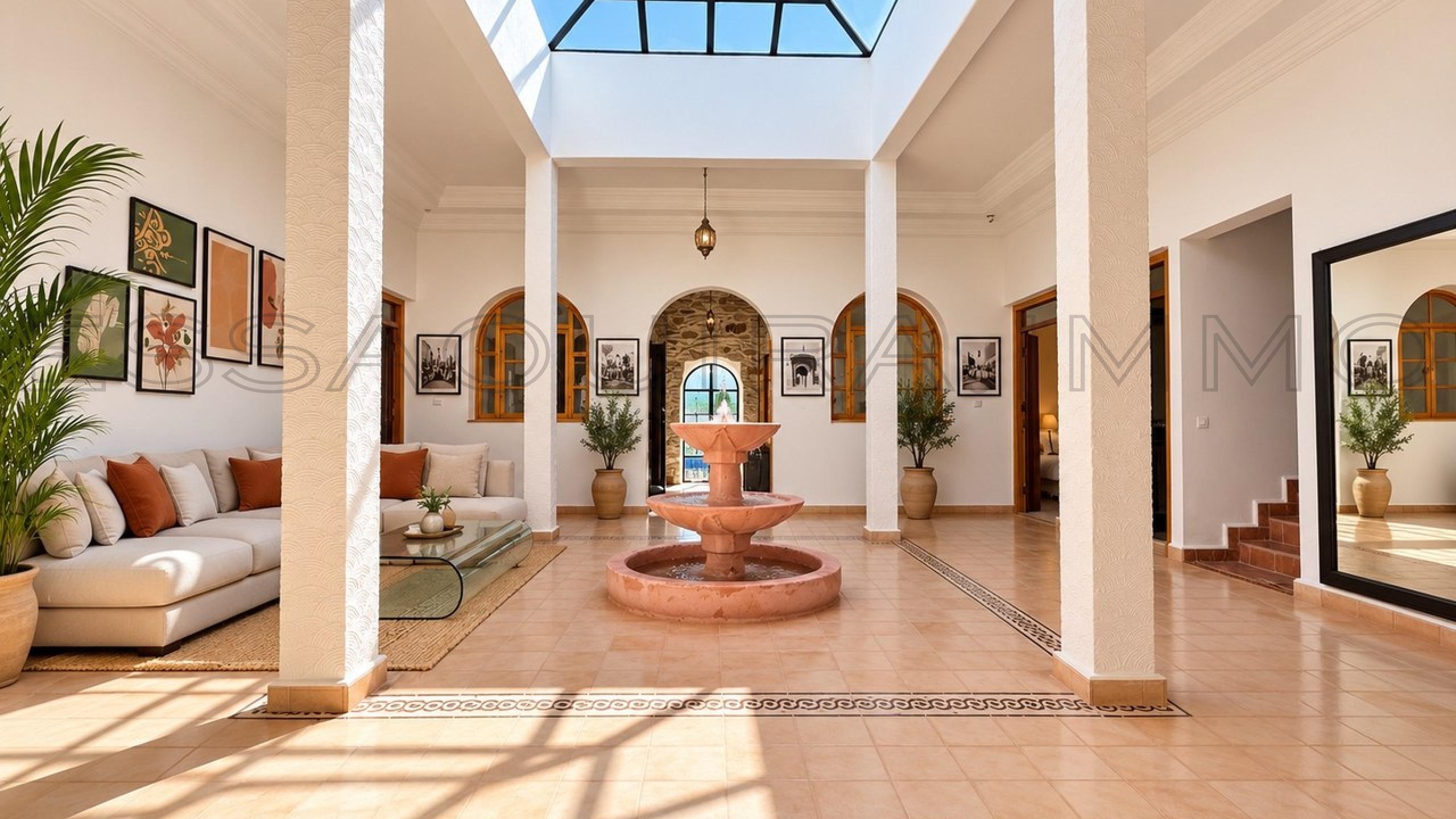 villa avec 5 chambres et 4 salles de bain