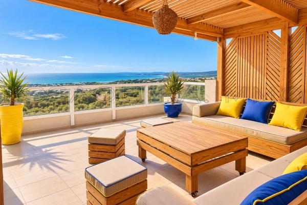 Maison avec vue panoramique sur la mer et le golf – Diabat
